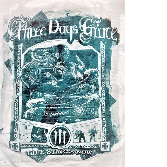 Three Days Grace Life Starts Now metal rock Official T-Shirt 2XL XXL NWT - Picture 2 of 3